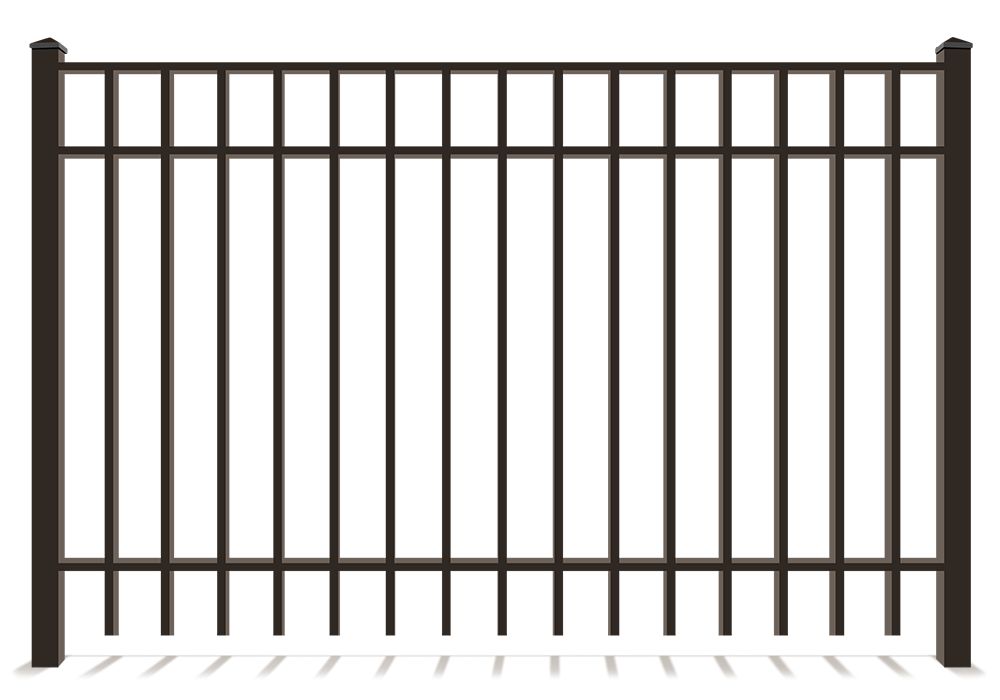 3 rail aluminum fence with extended pickets in Owasso, OK