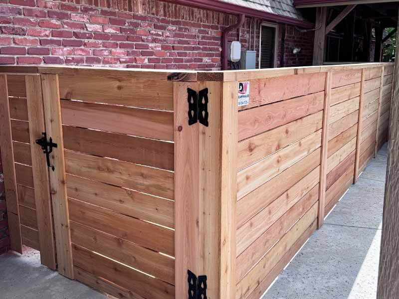 Commercial business property fence