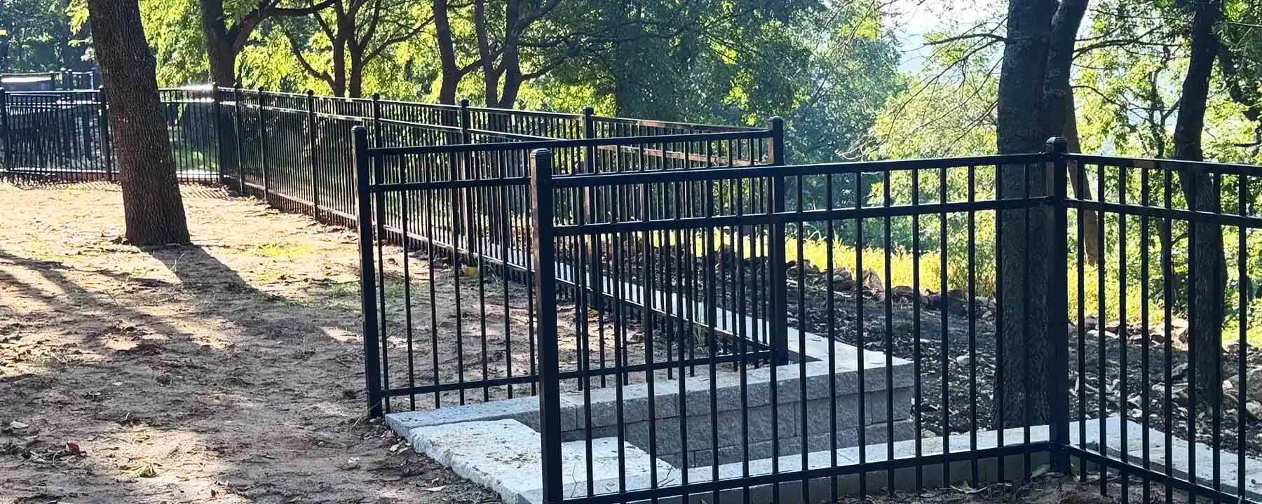 Commercial fence installed in Owasso, OK