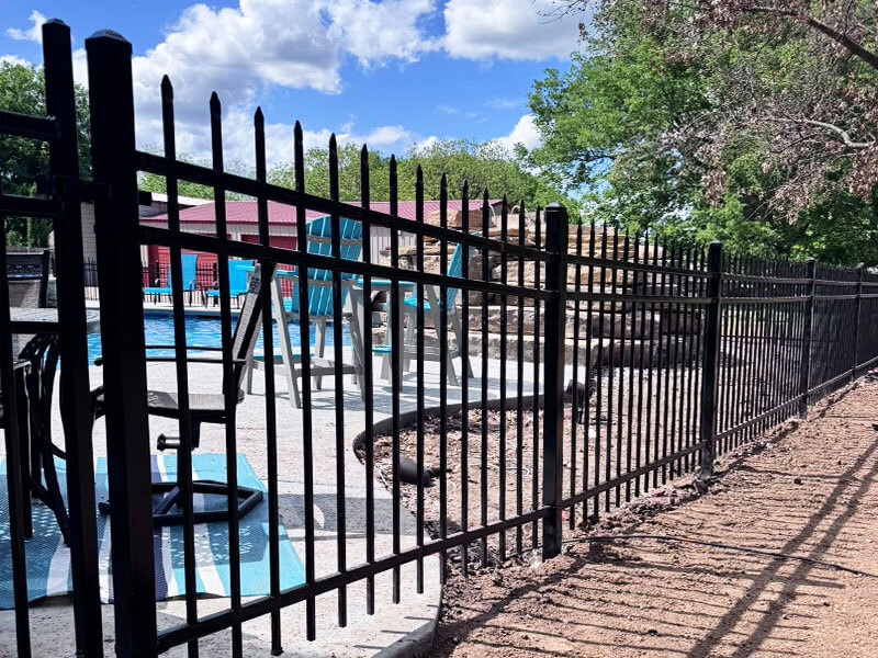 Pool safety fence installation