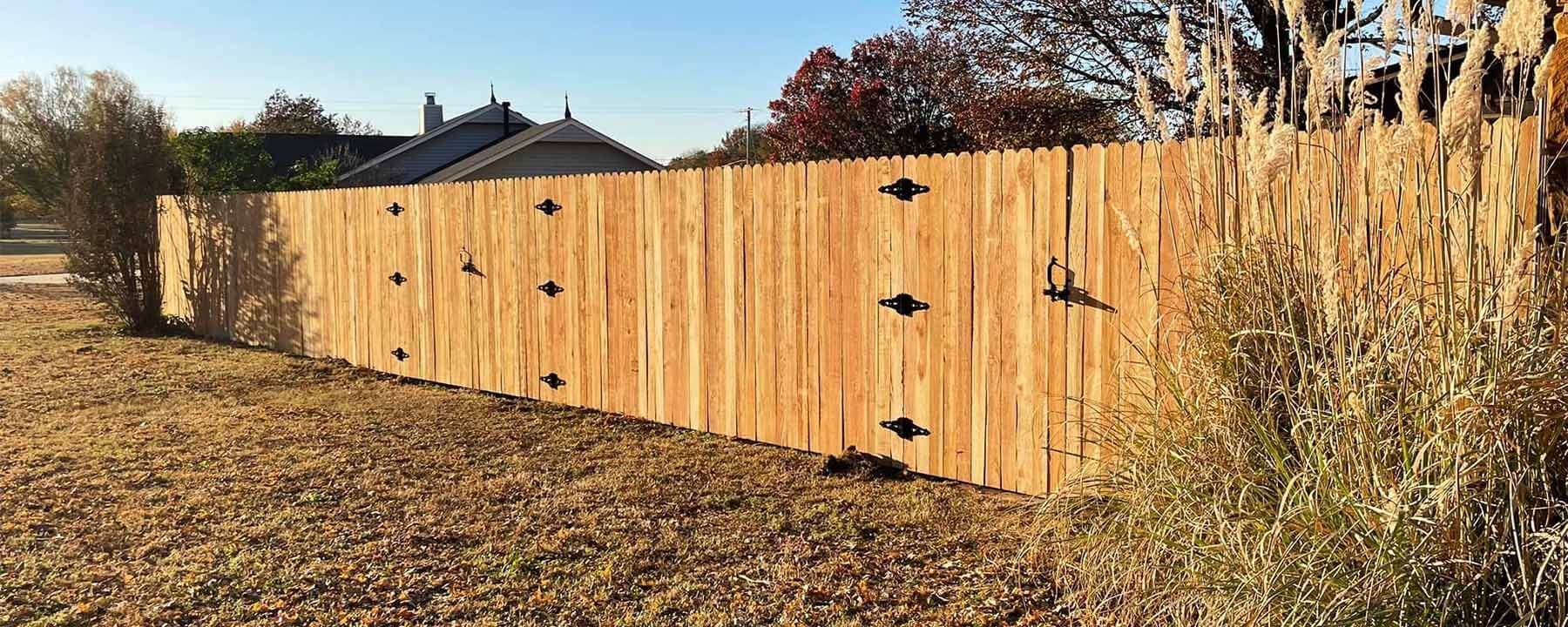Wood fence installed in Owasso, OK