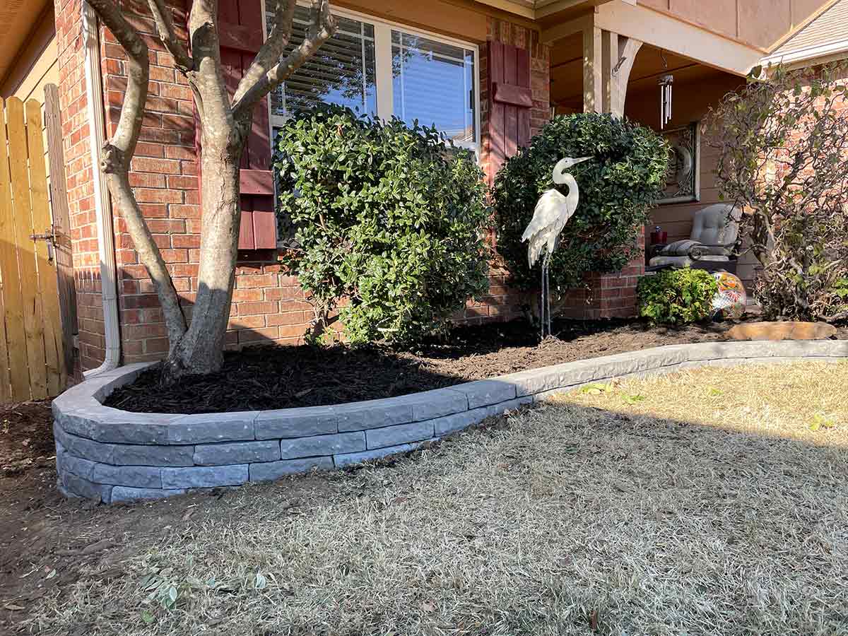 Residential Flower Bed Design in Oklahoma